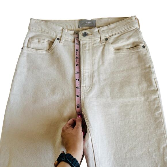 Everlane The Original Cheeky Jeans Beige Speckled Organic Cotton Size 28 Regular - Picture 3 of 8
